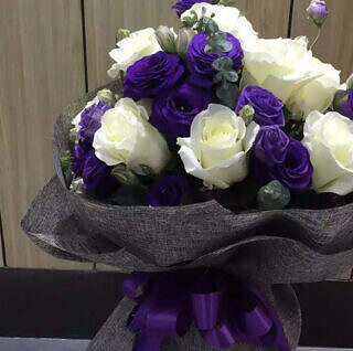 White and Purple Celebration Bouquet